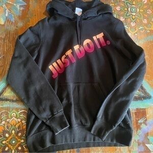 Classic Nike Just Do It Black Hoodie Size Women’s Size Large